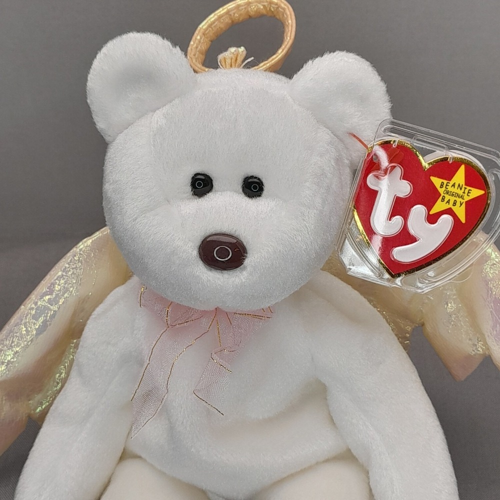 Ty Beanie Baby Halo Angel Bear 8.5" Plush MWMT Stuffed Animal Toy 1998 - Picture 2 of 10